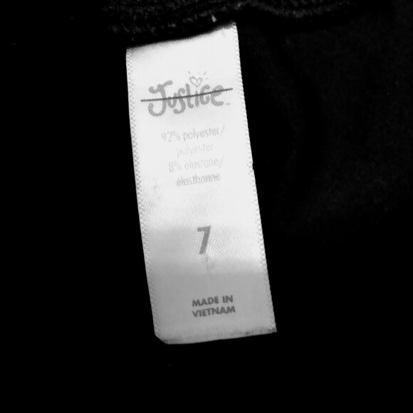 Little girls size 7 black Justice leggings - Picture 4 of 7